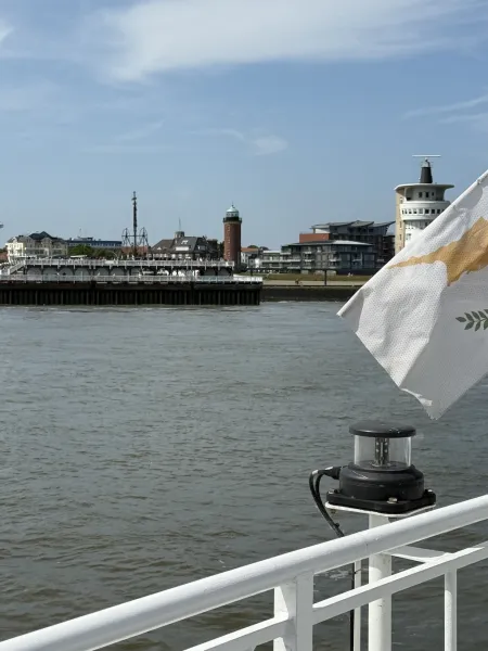Abfahrt Cuxhaven auf dem Weg nach Helgoland