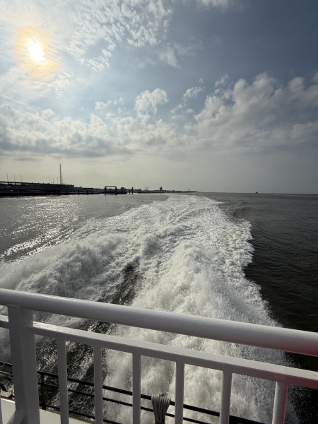 Abfahrt Cuxhaven nach Hamburg mit dem Halunder Jet