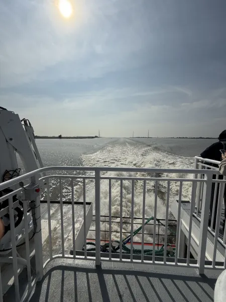 Tolle Blicke vom Halunder Jet auf die Elbe
